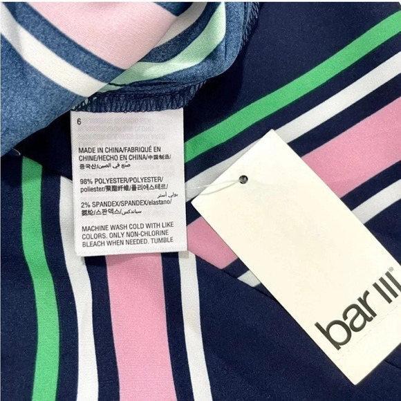 NWT Bar lll Far Side Striped Asymmetrical Skirt - Picture 5 of 6